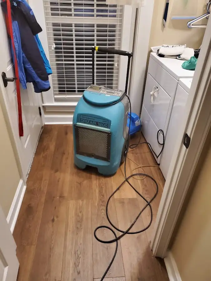 Commercial dehumidifier deployed for Flood Damage Cleanup in Landover