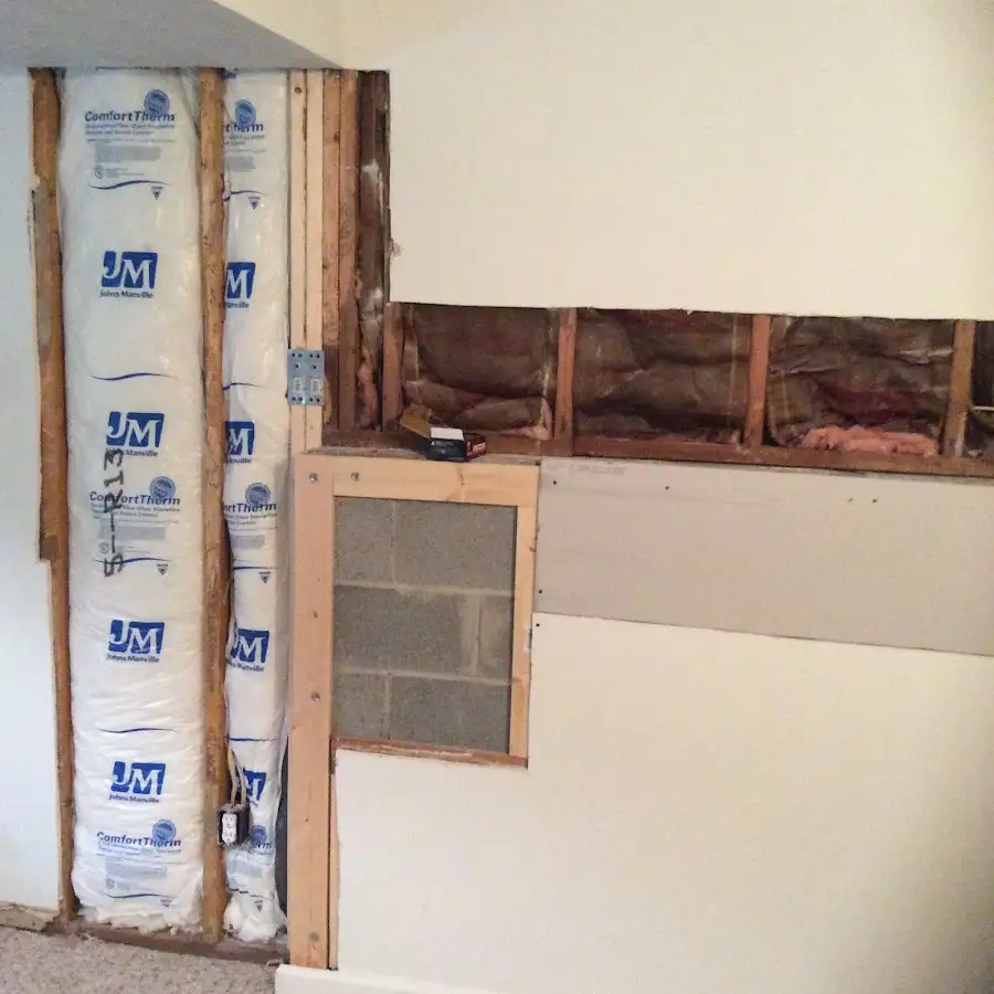 Wall insulation replacement during Contents Cleaning & Restoration in Landover